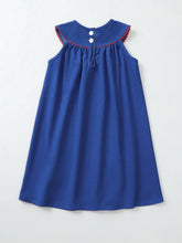 Girls Summer Sleeveless Leisure Vacation Blue Dress